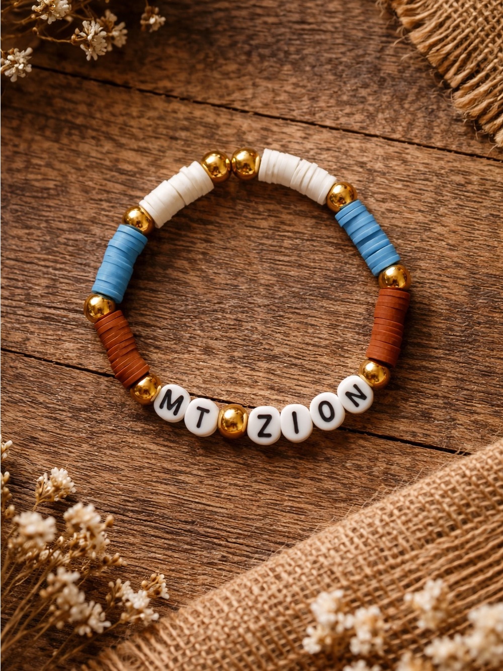 Mt. Zion Beaded Bracelet - concert friendship Christian gift